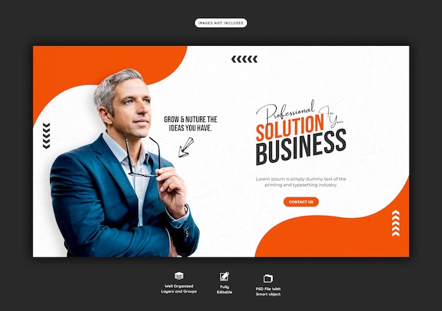 Business promotion and corporate web banner template