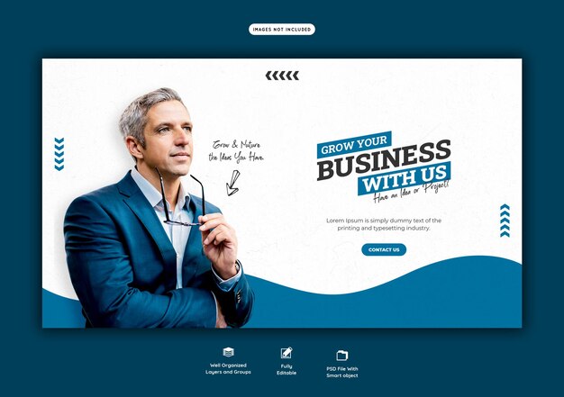 Business promotion and corporate web banner template