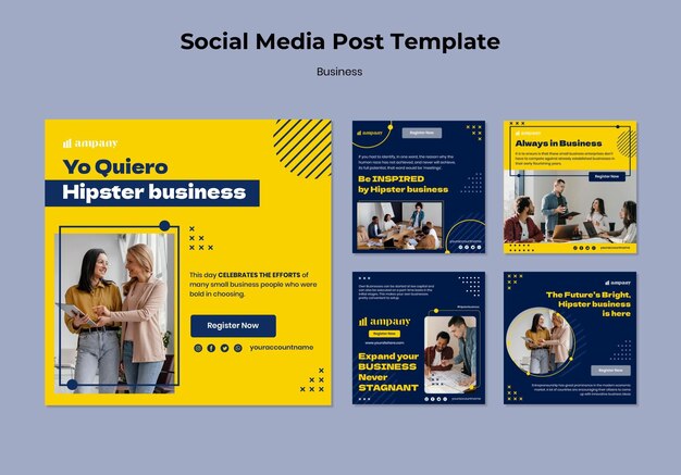 Business social media post template