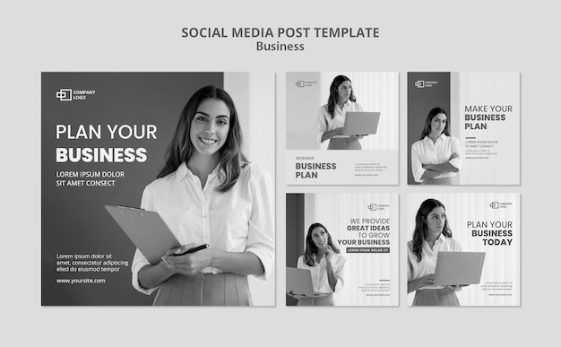 Free PSD business social media post