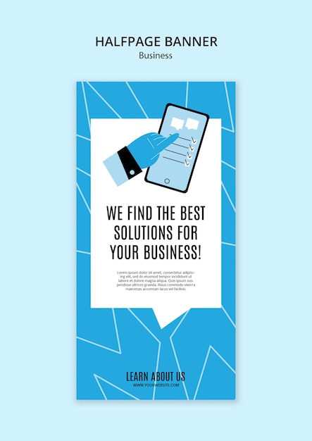 Free PSD business strategy banner template