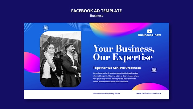 Free PSD business strategy facebook template