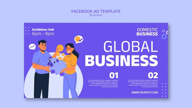 Free PSD business strategy facebook template