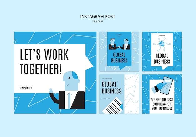 Free PSD business strategy instagram posts