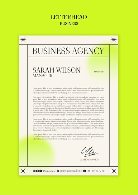 Business strategy letterhead template