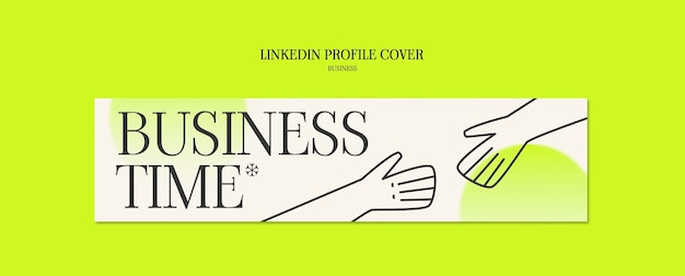 Free PSD business strategy linkedin profile template