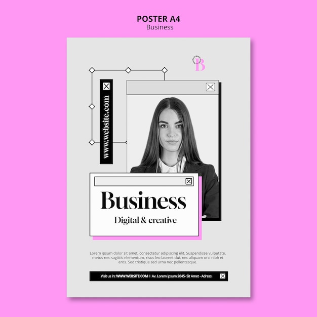 Business strategy  poster template