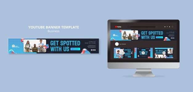 Business strategy youtube banner template