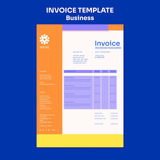 Business template design