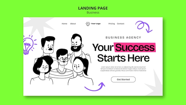 Free PSD business template design