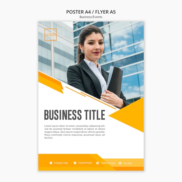 Free PSD business template modern design