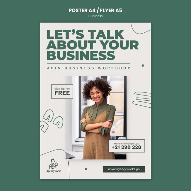 Business workshop poster template