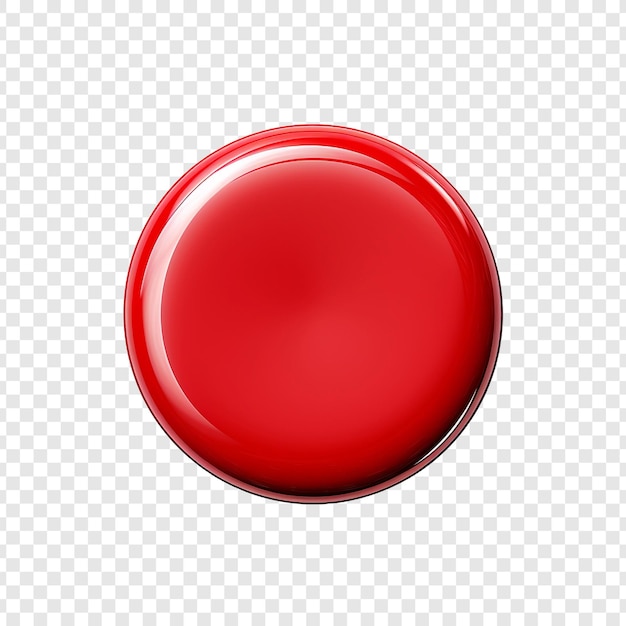 Button isolated on transparent background