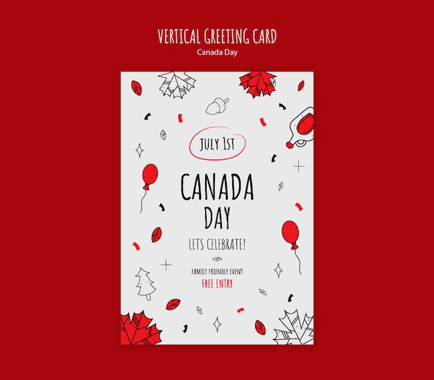 Free PSD canada day celebration template