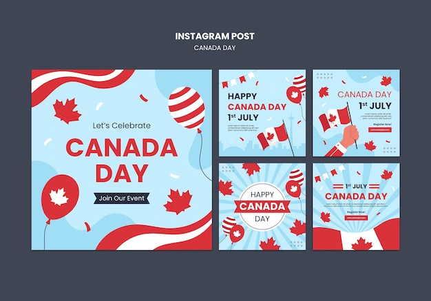 Free PSD canada day celebration template