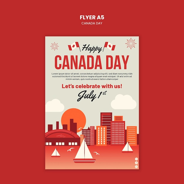 Free PSD canada day celebration template