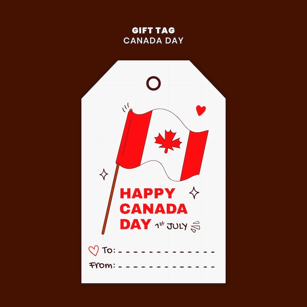 Free PSD canada day template design