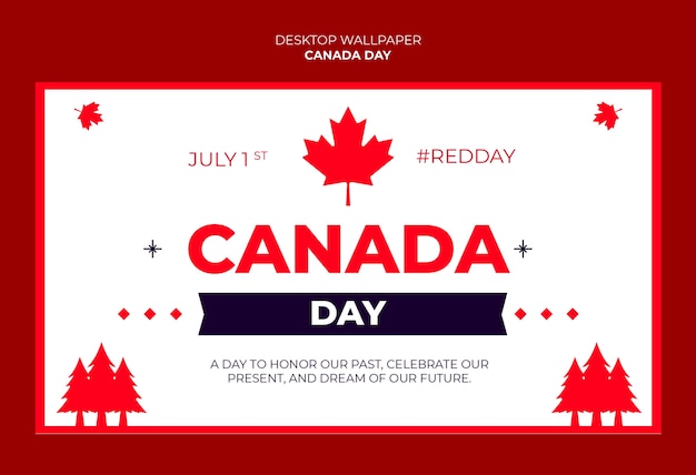 Free PSD canada day template design