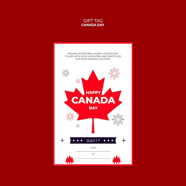 Free PSD canada day template design