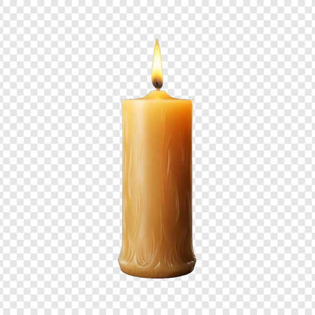 Free PSD candle isolated on transparent background