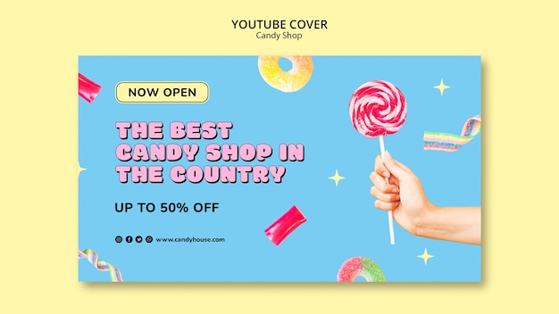 Free PSD candy pastel colors design template