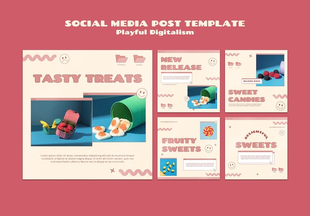 Candy shop social media posts