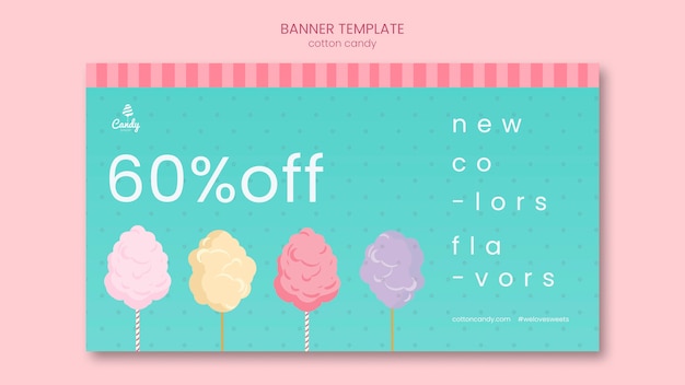 Free PSD candy shop template banner