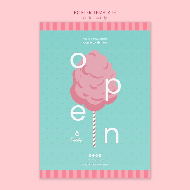 Free PSD candy store poster template