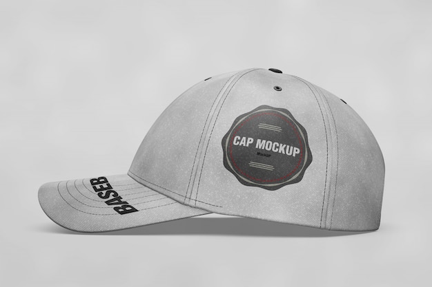 Free PSD cap mock up lateral view