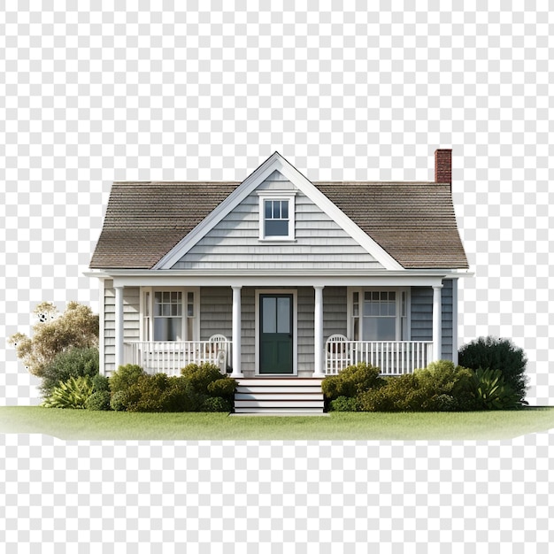 Cape Cod House isolated on transparent background