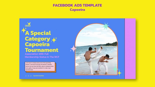 Capoeira competitions facebook template