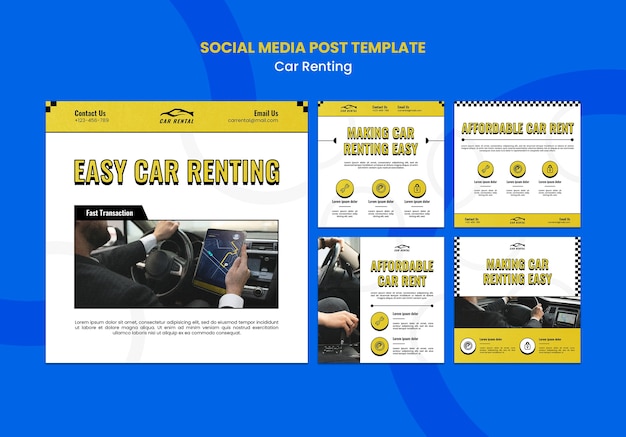 Car rental instagram posts collection