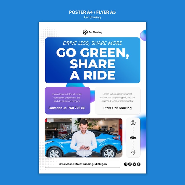 Car sharing template deisgn