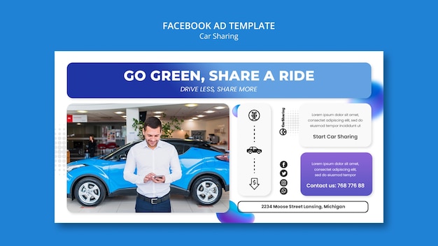 Free PSD car sharing template deisgn