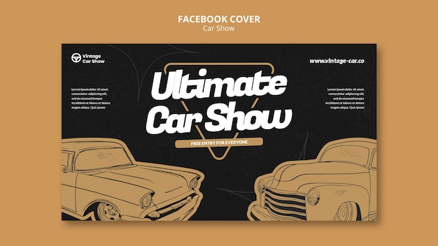 Free PSD car show template design