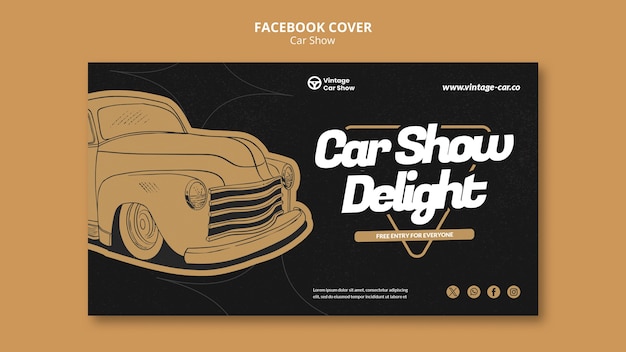 Free PSD car show template design