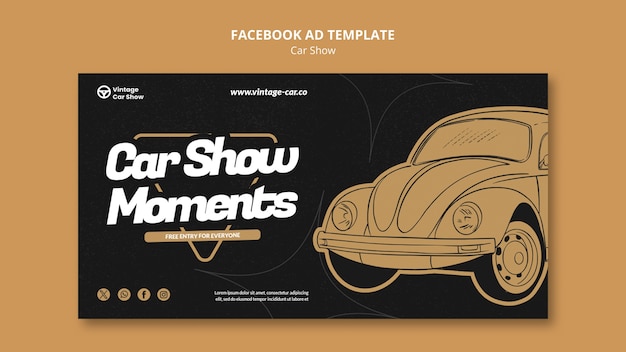 Free PSD car show template design