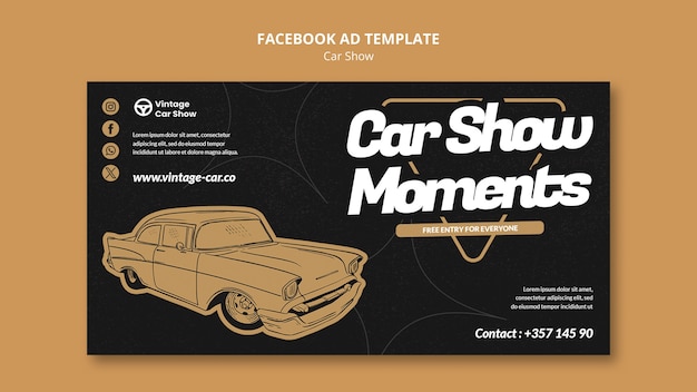 Free PSD car show template design