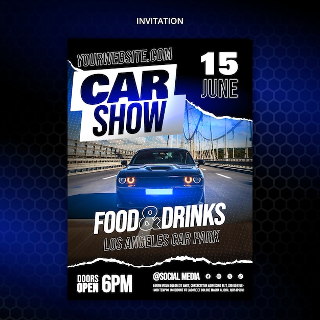 Free PSD car show template design