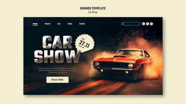 Free PSD car show template design