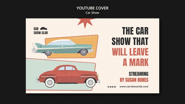 Free PSD car show youtube cover