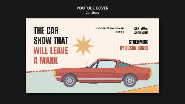 Free PSD car show youtube cover