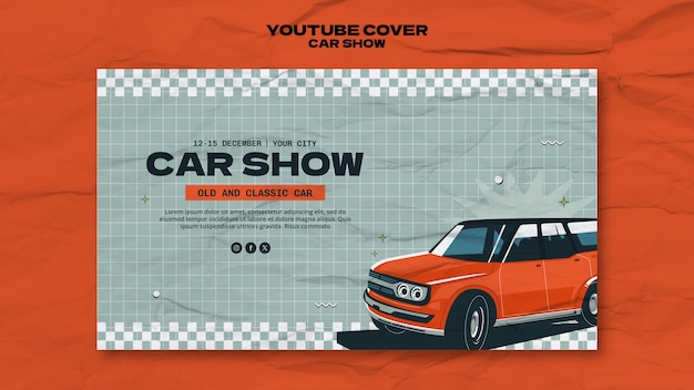 Free PSD car show youtube cover