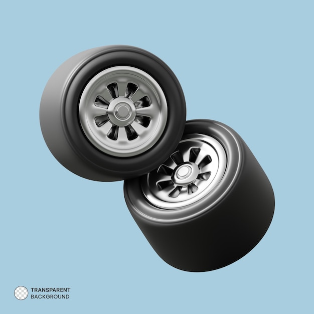 Car Tire Icon Isolated 3d render illustration