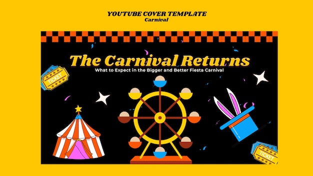 Carnival celebration youtube cover template