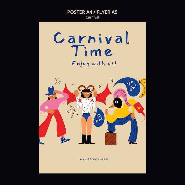 Free PSD carnival entertainment poster template