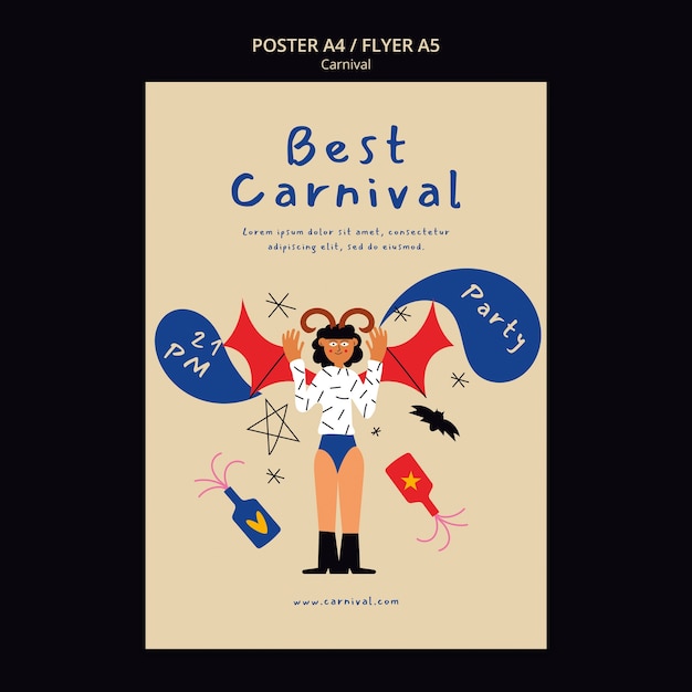 Free PSD carnival entertainment poster template