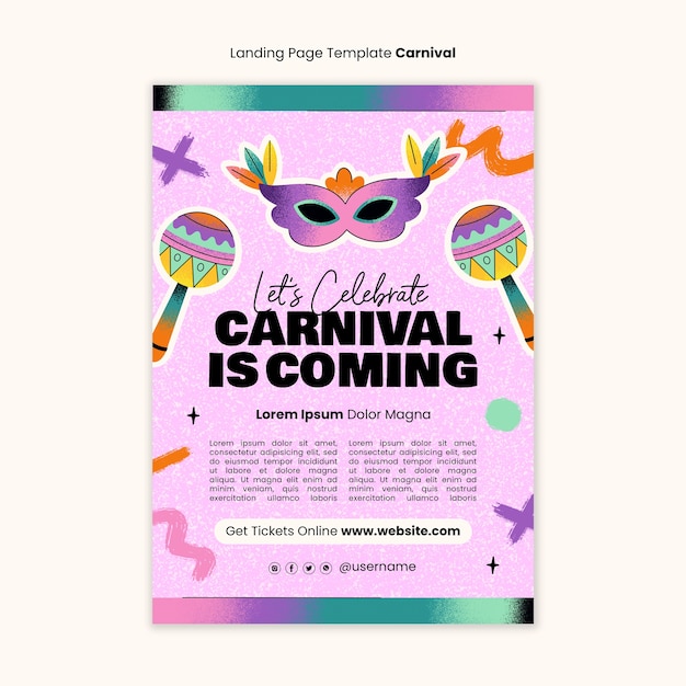 Free PSD carnival entertainment poster template