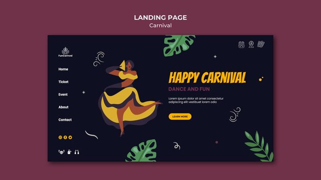 Carnival landing page