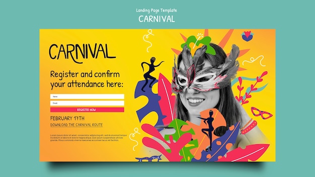 Free PSD carnival template design